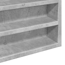 vidaXL betonszürke szerelt fa vitrinszekrény 100 x 8,5 x 75 cm