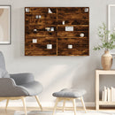 vidaXL füstös tölgy színű szerelt fa vitrinszekrény 100 x 8,5 x 75 cm