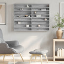 vidaXL szürke sonoma színű szerelt fa vitrinszekrény 100 x 8,5 x 75 cm