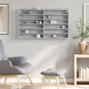 vidaXL betonszürke szerelt fa vitrinszekrény 100 x 8,5 x 58 cm