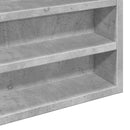 vidaXL betonszürke szerelt fa vitrinszekrény 100 x 8,5 x 58 cm