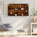 vidaXL füstös tölgy színű szerelt fa vitrinszekrény 100 x 8,5 x 58 cm
