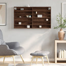 vidaXL barna tölgy színű szerelt fa vitrinszekrény 100 x 8,5 x 58 cm
