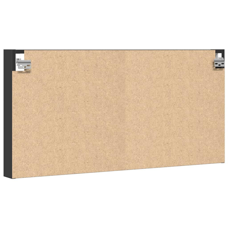 vidaXL fekete szerelt fa vitrinszekrény 100 x 8,5 x 50 cm