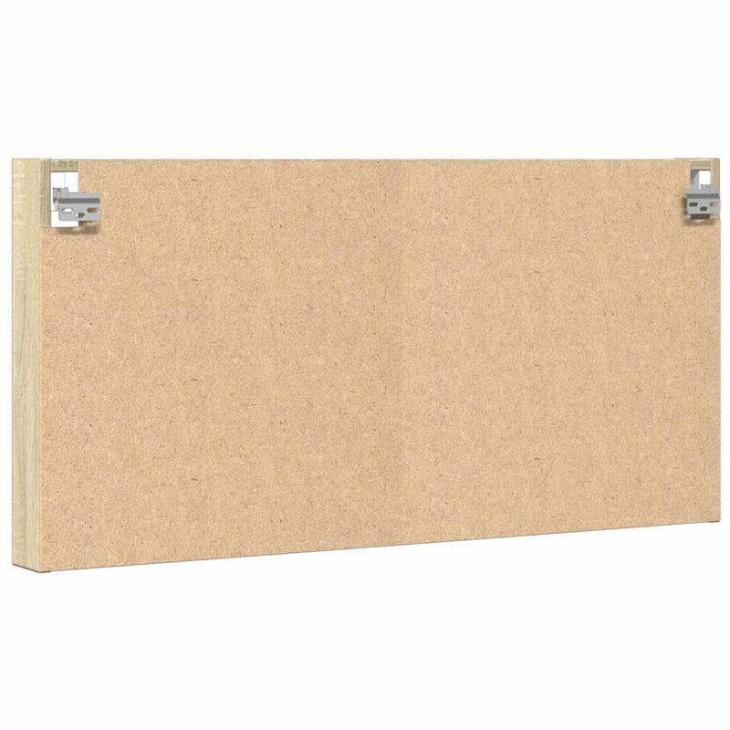 vidaXL sonoma tölgy színű szerelt fa vitrinszekrény 100 x 8,5 x 50 cm