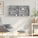 vidaXL betonszürke szerelt fa vitrinszekrény 100 x 8,5 x 50 cm