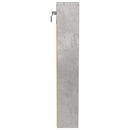 vidaXL betonszürke szerelt fa vitrinszekrény 100 x 8,5 x 50 cm