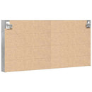 vidaXL betonszürke szerelt fa vitrinszekrény 100 x 8,5 x 50 cm