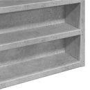 vidaXL betonszürke szerelt fa vitrinszekrény 100 x 8,5 x 50 cm