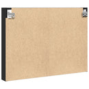 vidaXL fekete szerelt fa vitrinszekrény 80 x 8,5 x 58 cm