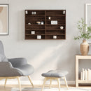 vidaXL barna tölgy színű szerelt fa vitrinszekrény 80 x 8,5 x 58 cm