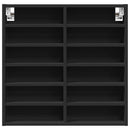 vidaXL fekete szerelt fa vitrinszekrény 60 x 8,5 x 58 cm