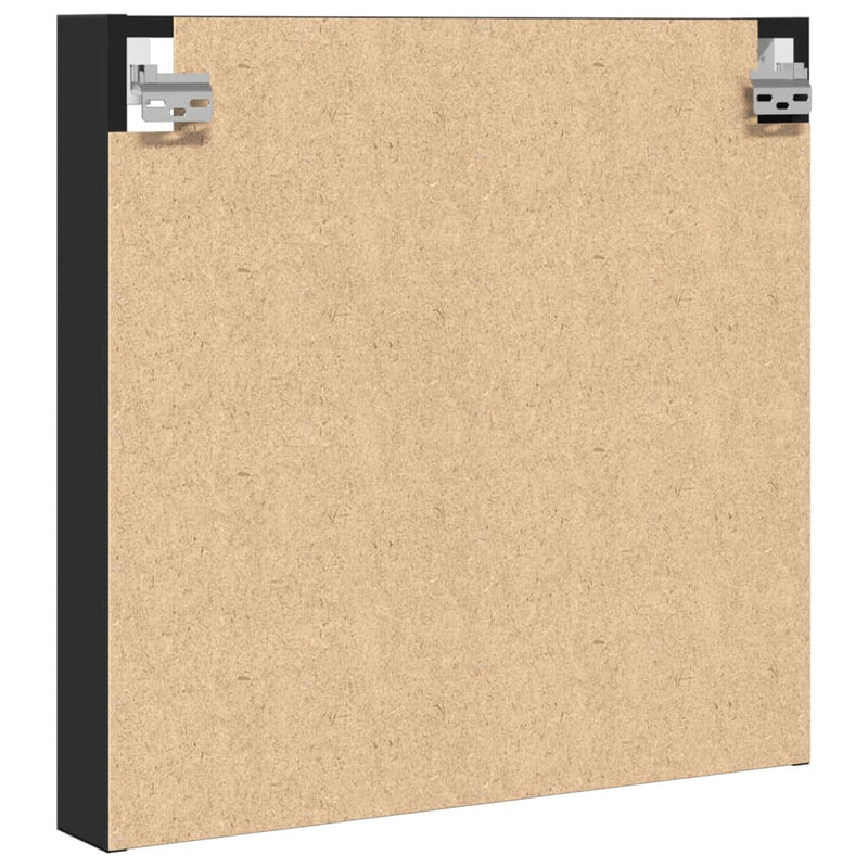 vidaXL fekete szerelt fa vitrinszekrény 60 x 8,5 x 58 cm