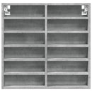 vidaXL betonszürke szerelt fa vitrinszekrény 60 x 8,5 x 58 cm