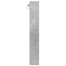 vidaXL betonszürke szerelt fa vitrinszekrény 60 x 8,5 x 58 cm