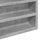 vidaXL betonszürke szerelt fa vitrinszekrény 60 x 8,5 x 58 cm