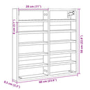 vidaXL betonszürke szerelt fa vitrinszekrény 60 x 8,5 x 58 cm