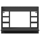 vidaXL fekete szerelt fa falra szerelhető íróasztal 105 x 48 x 75 cm