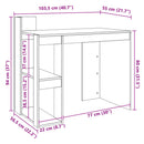 vidaXL sonoma tölgy színű szerelt fa irodai asztal 103,5x56,5x94 cm