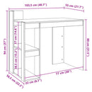 vidaXL barna tölgy színű szerelt fa irodai asztal 103,5 x 56,5 x 94 cm