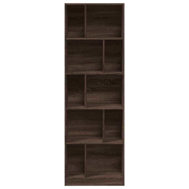 vidaXL barna tölgy színű szerelt fa könyvszekrény 57 x 28,5 x 174 cm