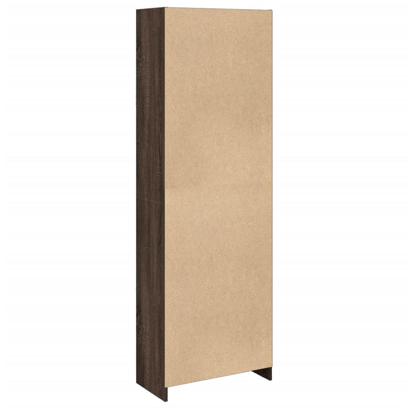 vidaXL barna tölgy színű szerelt fa könyvszekrény 57 x 28,5 x 174 cm