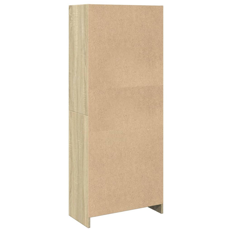 vidaXL sonoma tölgy színű szerelt fa könyvszekrény 57 x 28,5 x 141 cm