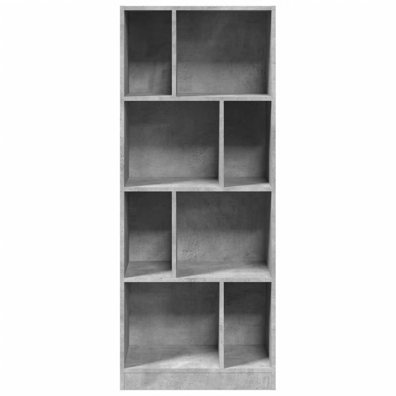 vidaXL betonszürke szerelt fa könyvespolc 57 x 28,5 x 141 cm