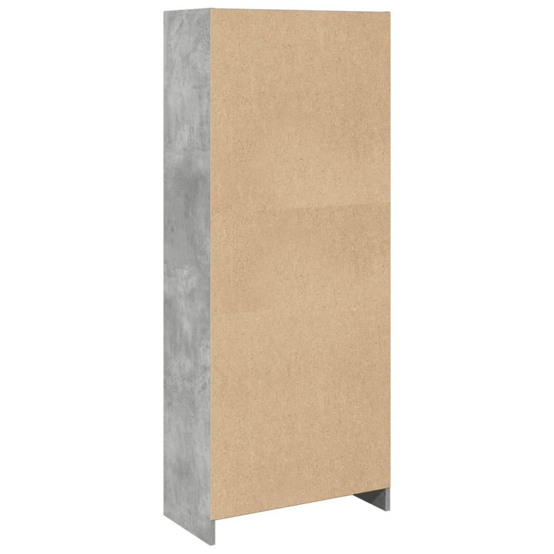 vidaXL betonszürke szerelt fa könyvespolc 57 x 28,5 x 141 cm