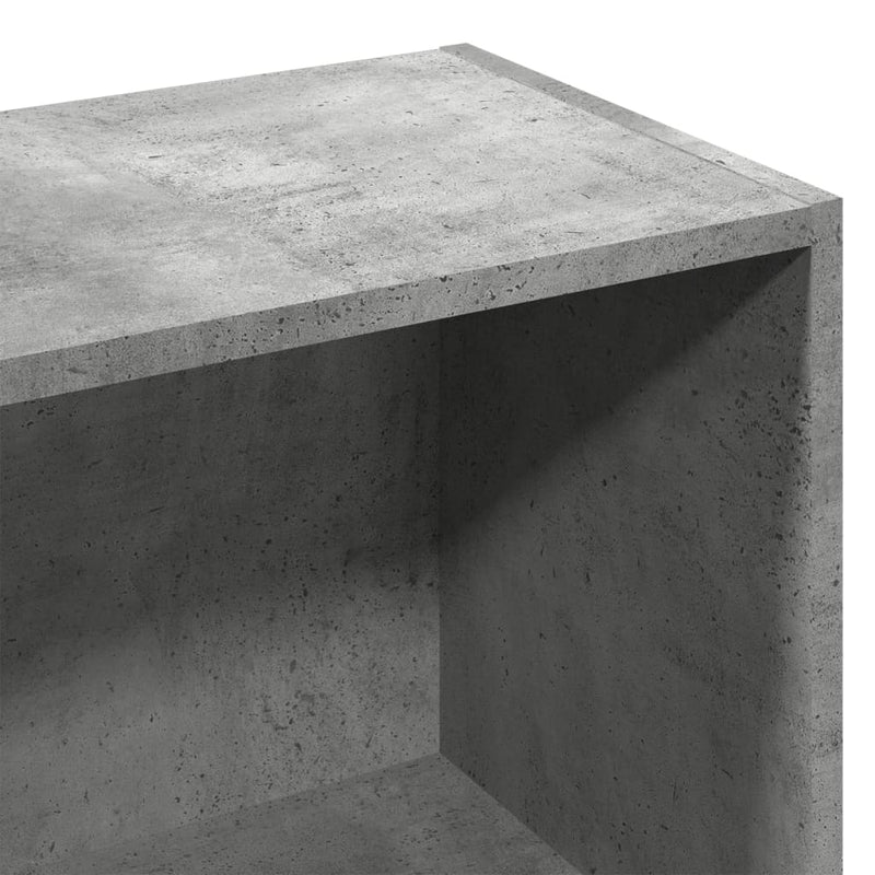 vidaXL betonszürke szerelt fa könyvespolc 57 x 28,5 x 141 cm