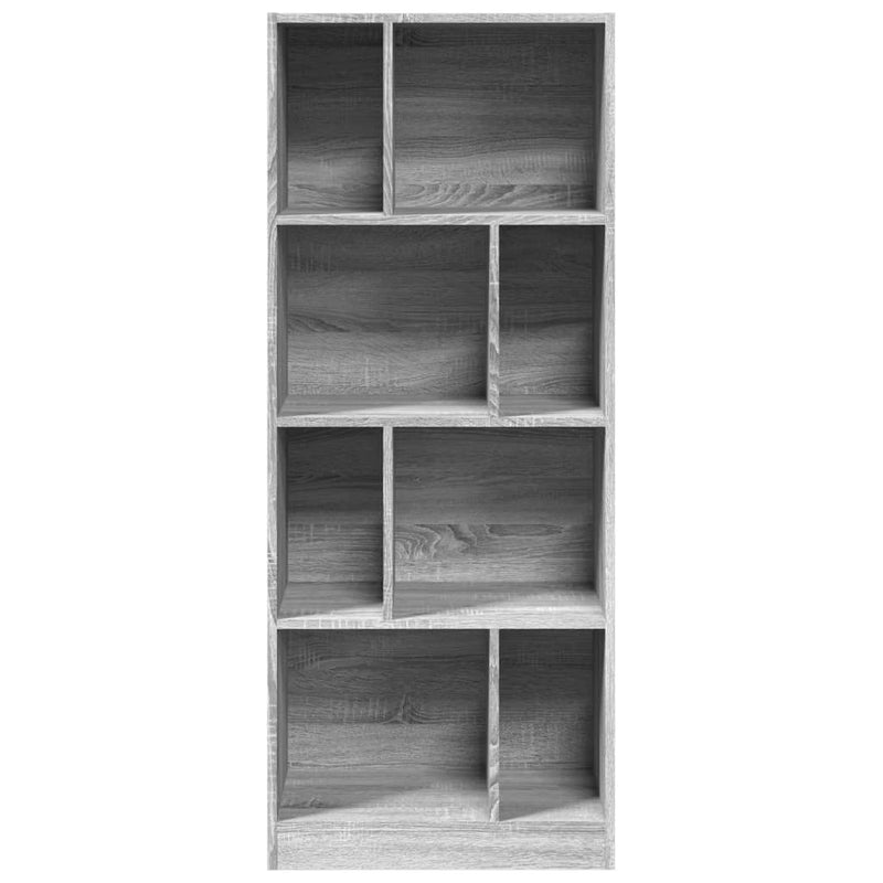 vidaXL szürke sonoma színű szerelt fa könyvespolc 57 x 28,5 x 141 cm