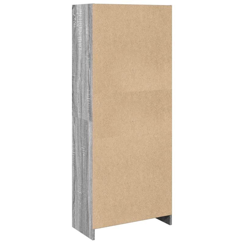 vidaXL szürke sonoma színű szerelt fa könyvespolc 57 x 28,5 x 141 cm
