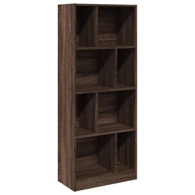 vidaXL barna tölgy színű szerelt fa könyvszekrény 57 x 28,5 x 141 cm