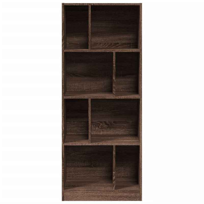 vidaXL barna tölgy színű szerelt fa könyvszekrény 57 x 28,5 x 141 cm