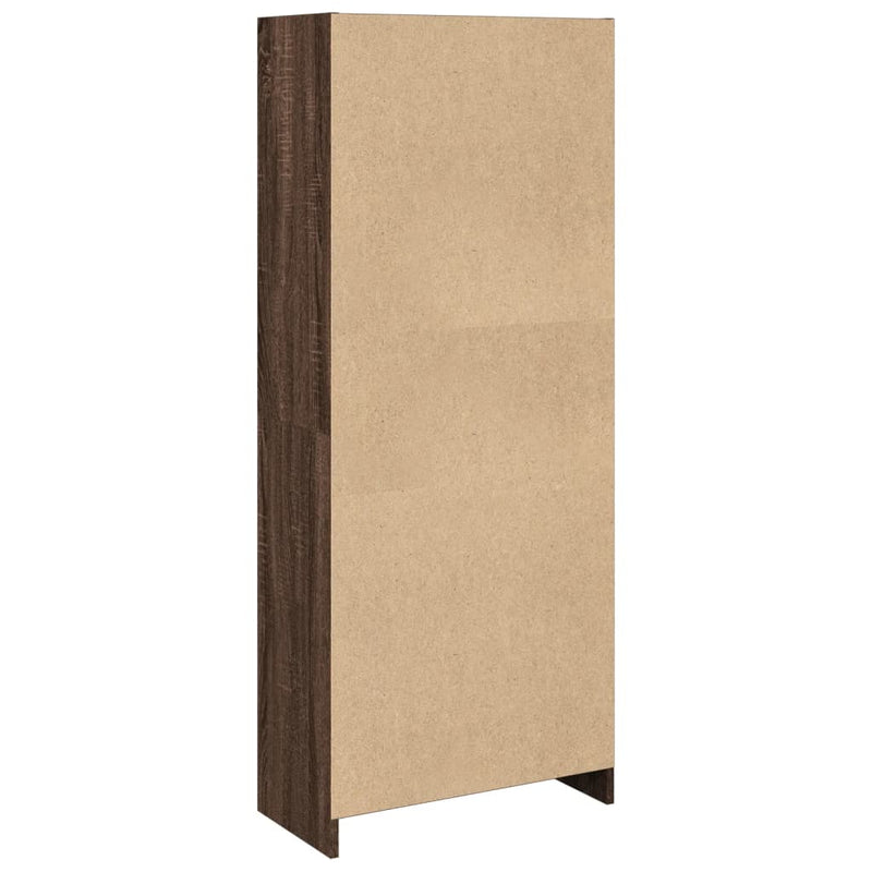 vidaXL barna tölgy színű szerelt fa könyvszekrény 57 x 28,5 x 141 cm