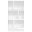 vidaXL fehér szerelt fa könyvszekrény 57 x 28,5 x 107,5 cm