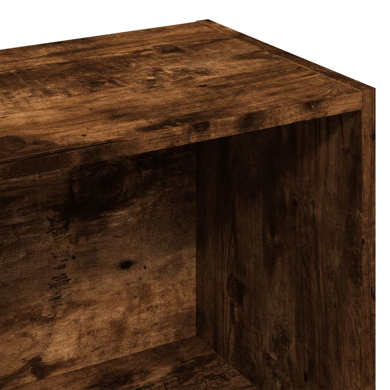 vidaXL füstös tölgy színű szerelt fa könyvszekrény 57x28,5x107,5 cm