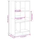 vidaXL füstös tölgy színű szerelt fa könyvszekrény 57x28,5x107,5 cm