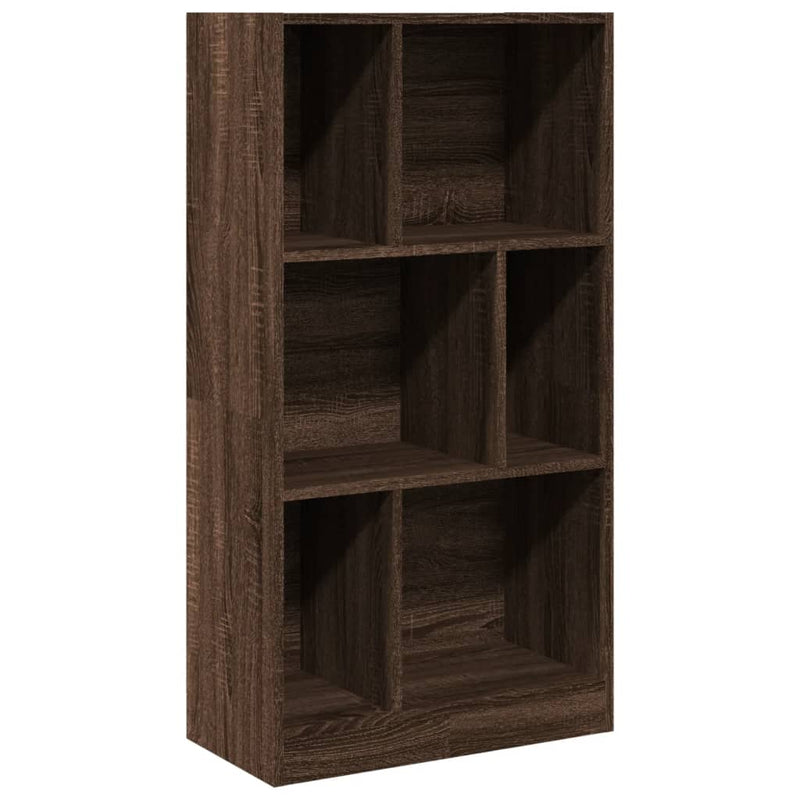 vidaXL barna tölgy színű szerelt fa könyvszekrény 57x28,5x107,5 cm