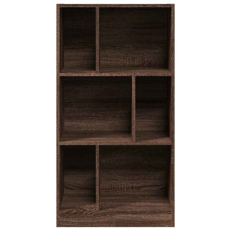 vidaXL barna tölgy színű szerelt fa könyvszekrény 57x28,5x107,5 cm