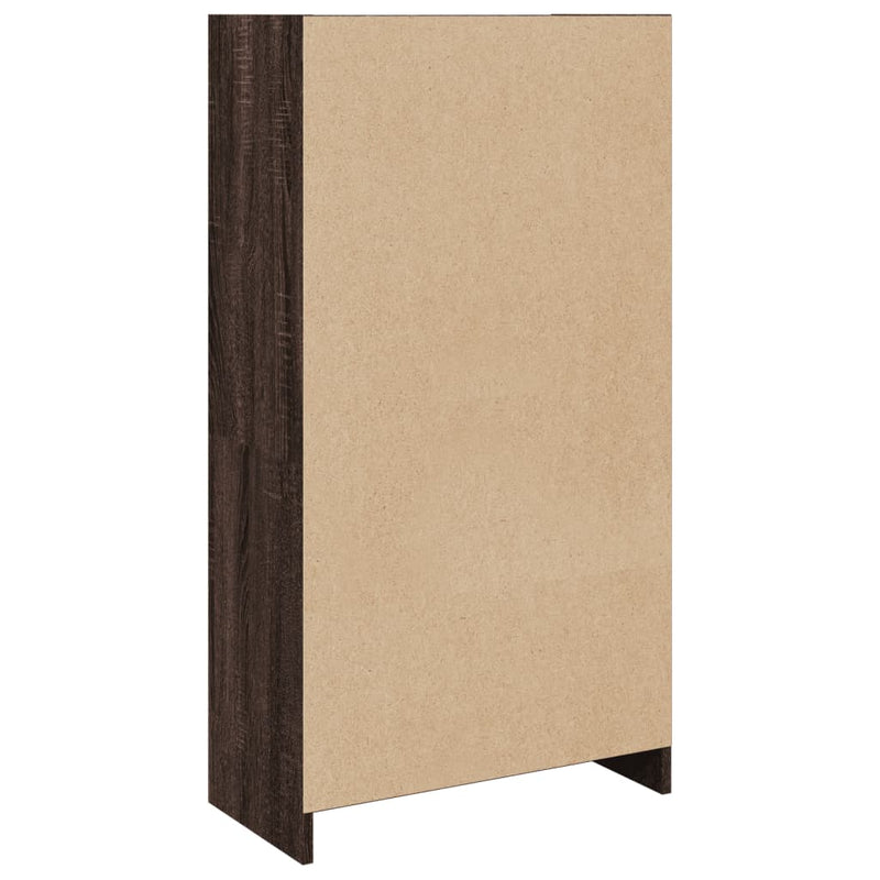 vidaXL barna tölgy színű szerelt fa könyvszekrény 57x28,5x107,5 cm