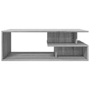 vidaXL szürke sonoma szerelt fa dohányzóasztal 102x55x35 cm