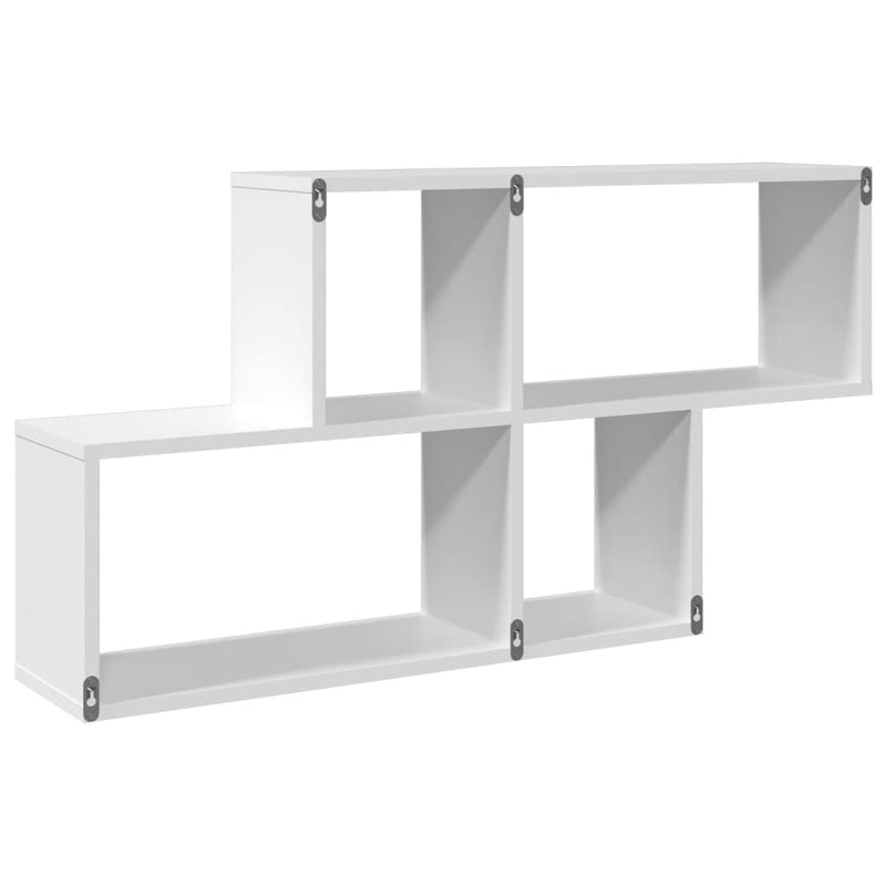 vidaXL fehér szerelt fa fali polc 100 x 20 x 53 cm