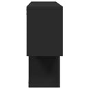 vidaXL fekete szerelt fa fali polc 100 x 20 x 53 cm