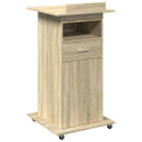 vidaXL sonoma tölgy szerelt fa állópult kerékkel/fiókkal 55x55x107cm