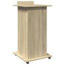 vidaXL sonoma tölgy szerelt fa állópult kerékkel/fiókkal 55x55x107cm