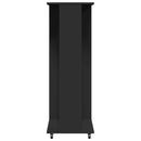 vidaXL fekete szerelt fa ruhásszekrény kerékkel 102 x 38 x 110 cm