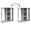 vidaXL betonszürke szerelt fa ruhásszekrény kerékkel 102 x 38 x 110 cm