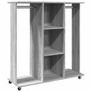 vidaXL szürke sonoma szerelt fa ruhásszekrény kerékkel 102x38x110 cm