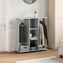 vidaXL szürke sonoma szerelt fa ruhásszekrény kerékkel 102x38x110 cm